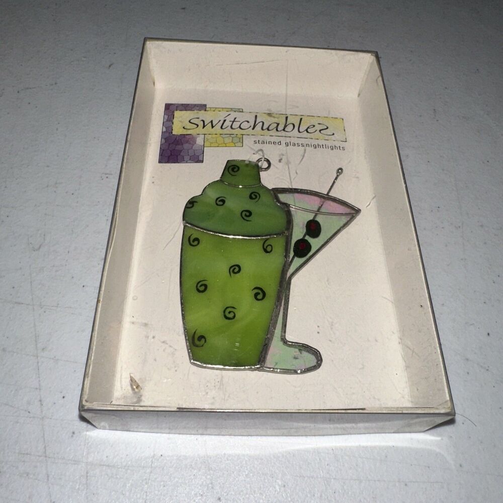 Switchables Stained Glass Night Light Cover Martini 2005 New In Box